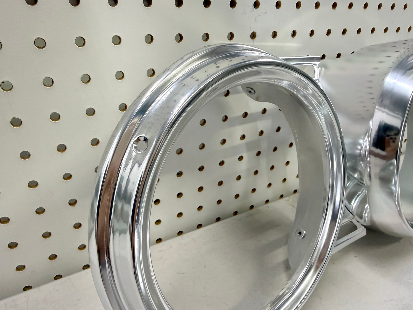 1961 CHEVY IMPALA / FULL SIZE HEADLIGHT HEADLAMP BEZELS with MOLDING DIVIDER SET 1PAIR / NEW