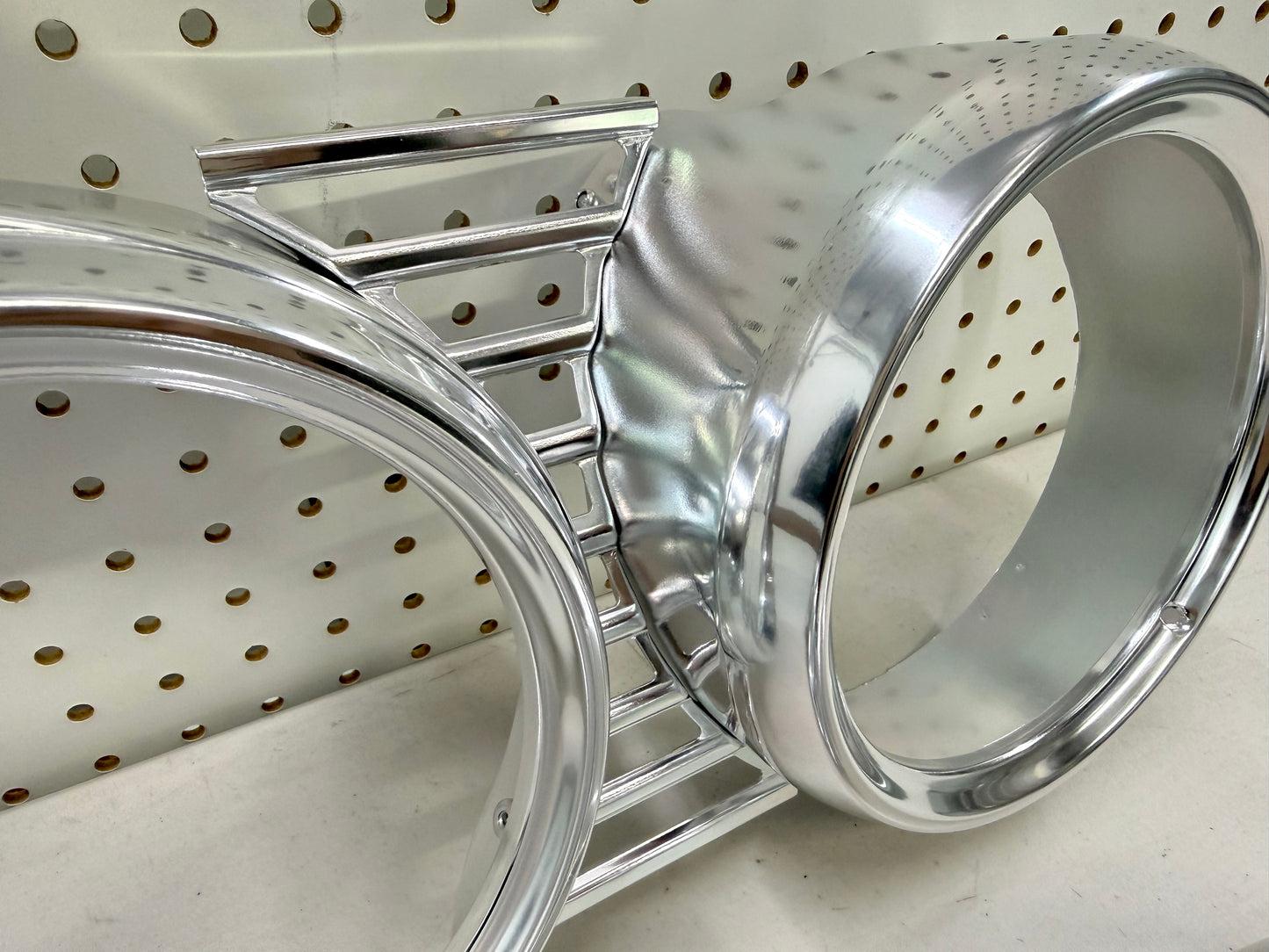 1961 CHEVY IMPALA / FULL SIZE HEADLIGHT HEADLAMP BEZELS with MOLDING DIVIDER SET 1PAIR / NEW