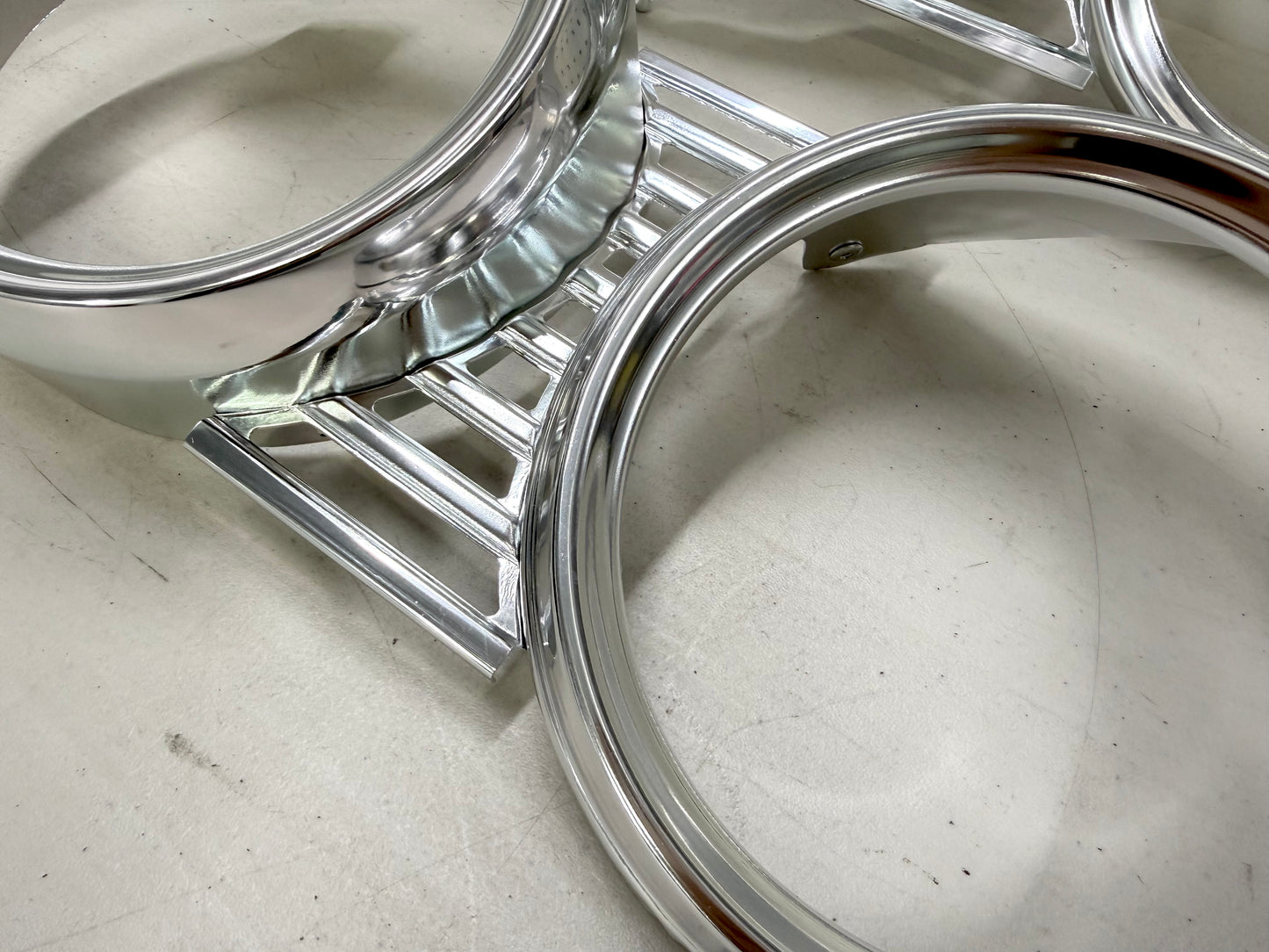 1961 CHEVY IMPALA / FULL SIZE HEADLIGHT HEADLAMP BEZELS with MOLDING DIVIDER SET 1PAIR / NEW