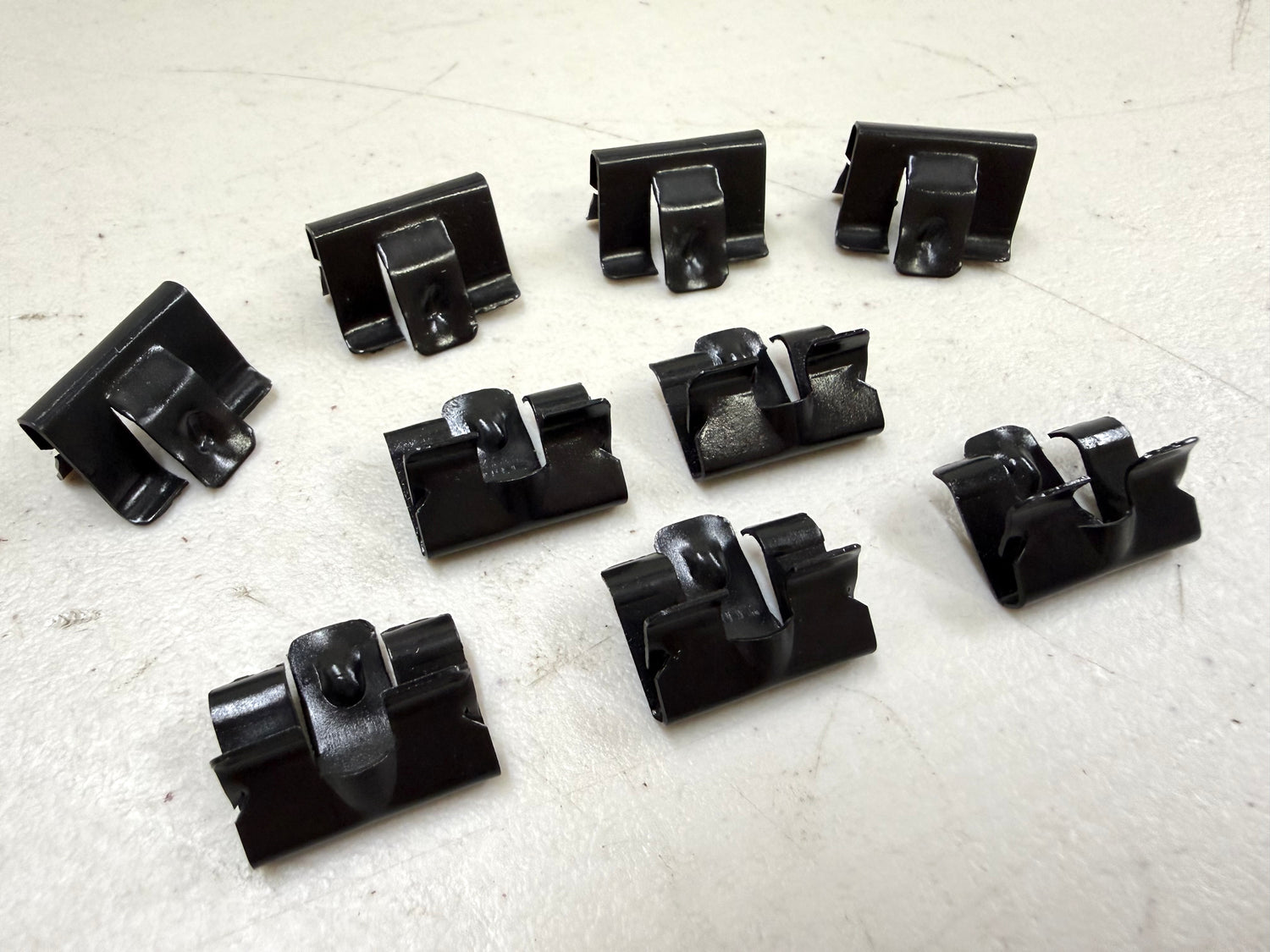 1958-64 CHEVY IMPALA CONVERTIBLE STAINLESS PINCHWELD TRIM RETAINING CLIP SET / PINCH WELD BOOT SNAP CONVERTIBLE MOLDING CLIPS