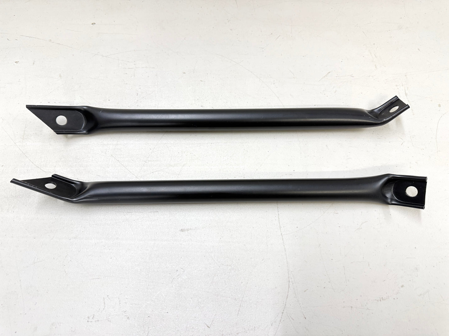 1963-64 CHEVY IMPALA BELAIR BISCAYNE FRONT BUMPER BRACKET TUBULAR BRACES (PAIR) / [NEW] [BLACK]