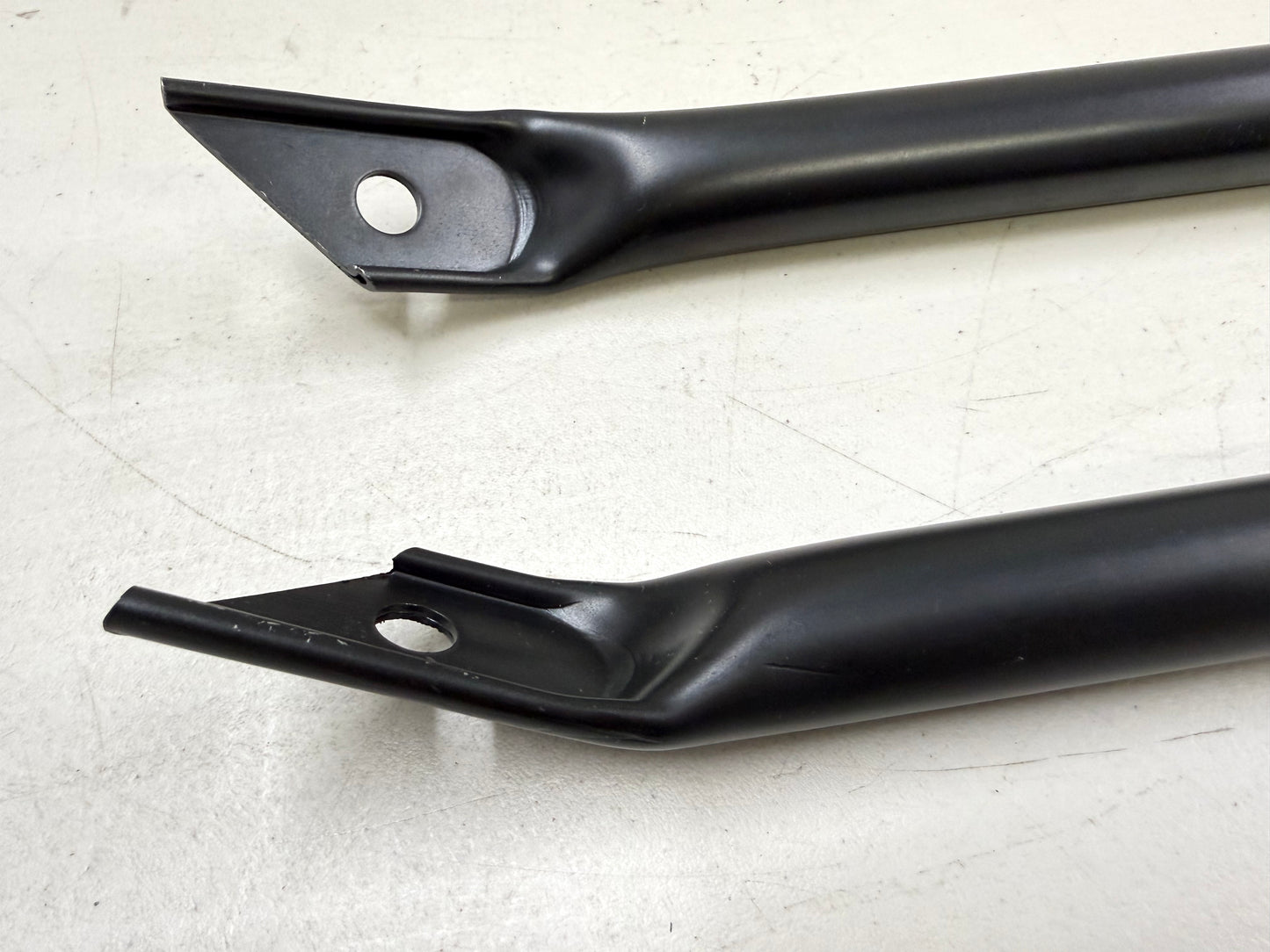 1963-64 CHEVY IMPALA BELAIR BISCAYNE FRONT BUMPER BRACKET TUBULAR BRACES (PAIR) / [NEW] [BLACK]