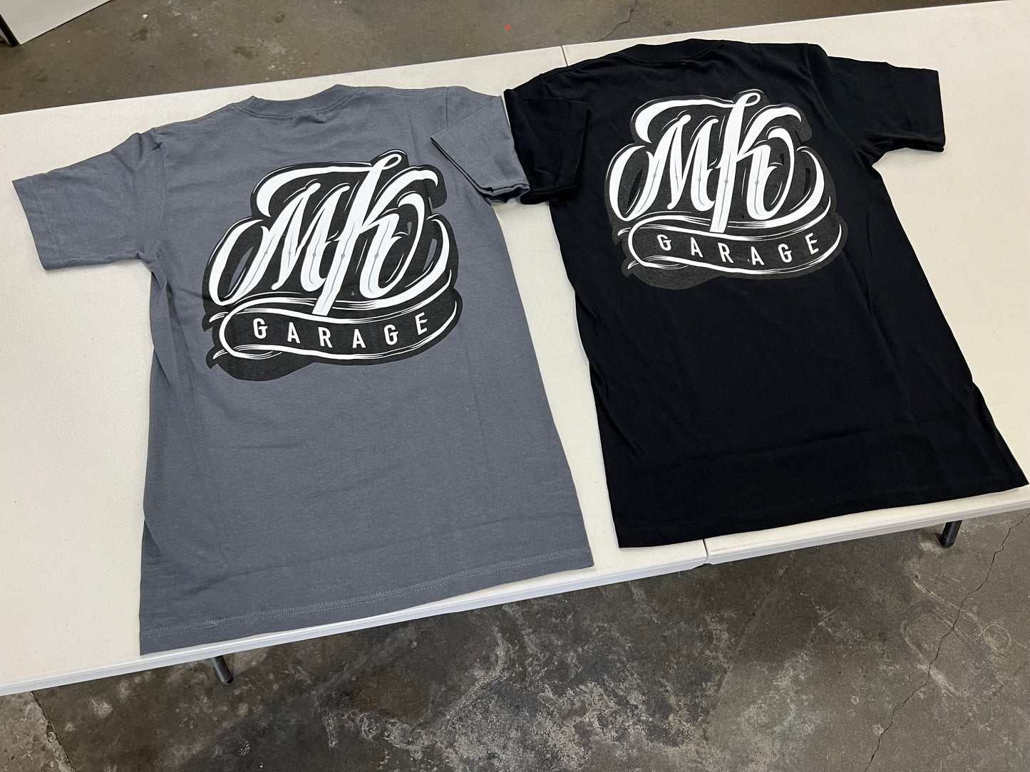 MK GARAGE | OG ABEL DESIGN Short Sleeve Tshirt T shirt [BLACK/S-4XL] / Classic car Lowrider Hydraulics Mens Ladies Unisex