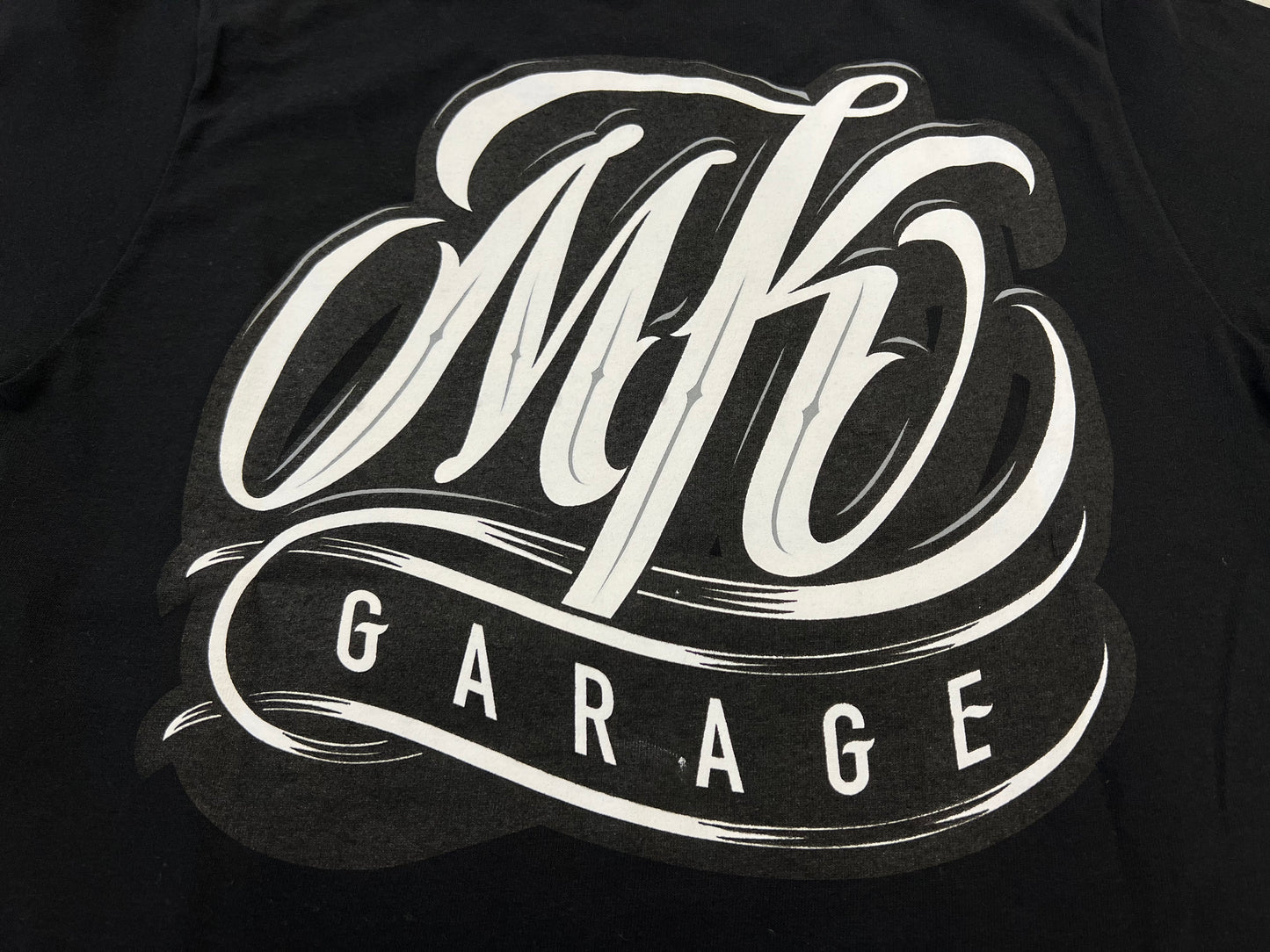 MK GARAGE | OG ABEL DESIGN Short Sleeve Tshirt T shirt [BLACK/S-4XL] / Classic car Lowrider Hydraulics Mens Ladies Unisex