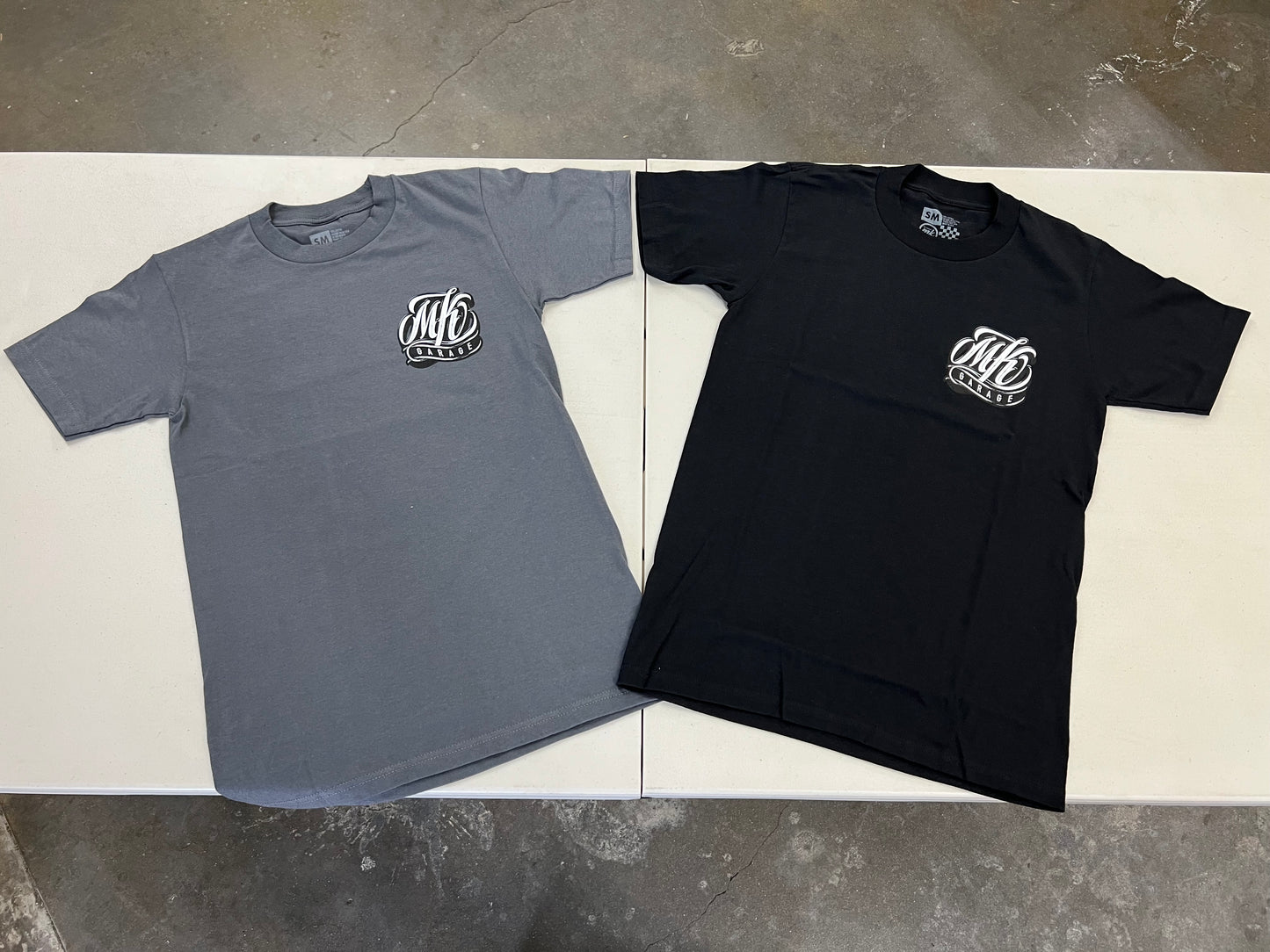 MK GARAGE | OG ABEL DESIGN Short Sleeve Tshirt T shirt [BLACK/S-4XL] / Classic car Lowrider Hydraulics Mens Ladies Unisex