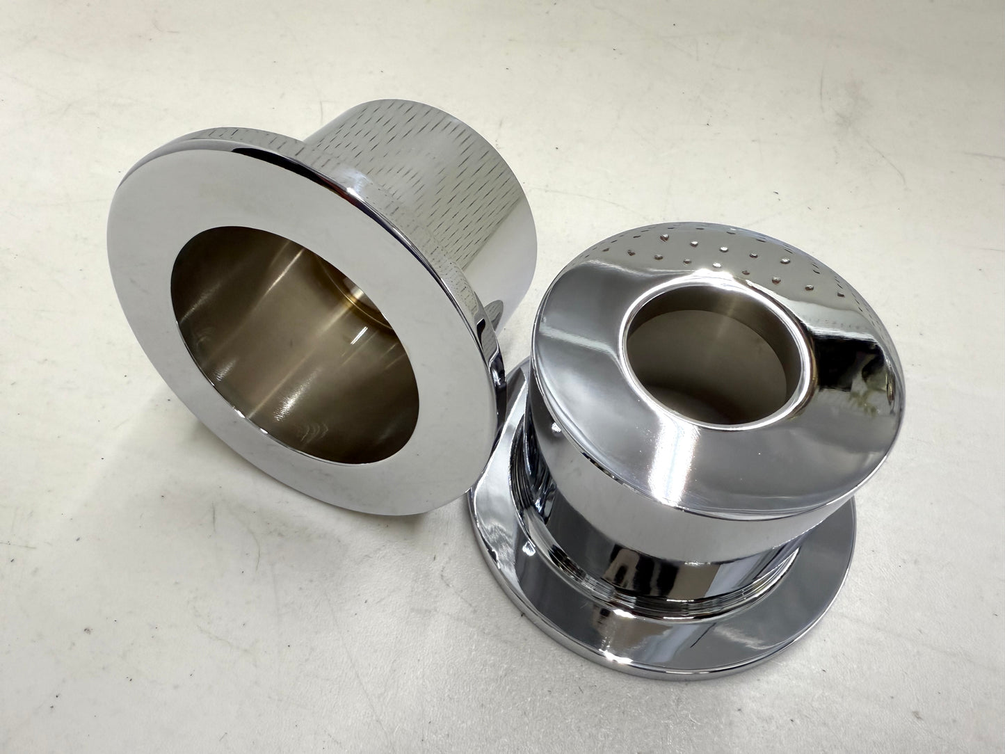 SUPER DEEP REVERSE CUPS (PAIR) / CHROME FINISH [LOWRIDER HYDRAULICS]