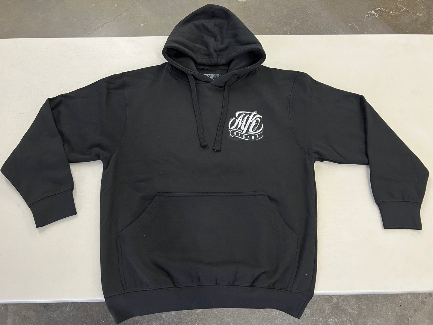 MK GARAGE | OG ABEL DESIGN COMFORT PULLOVER HOODIE SWEATER [BLACK/S-3XL] / Classic car Lowrider Hydraulics Mens Ladies Unisex Hooded Sweatshirt Fleece