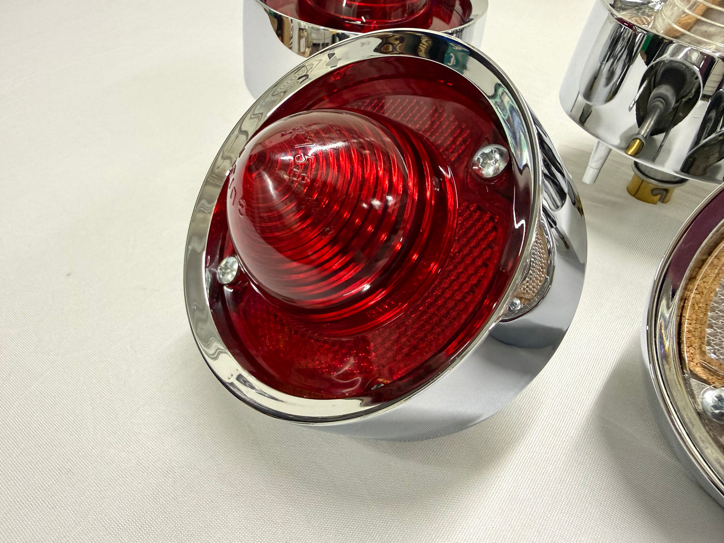 1958 CHEVY IMPALA TAIL LAMP ASSEMBLY COMPLETE PACKAGE SET (TAIL LIGHT KIT) / IMPORT CHROME [NEW]
