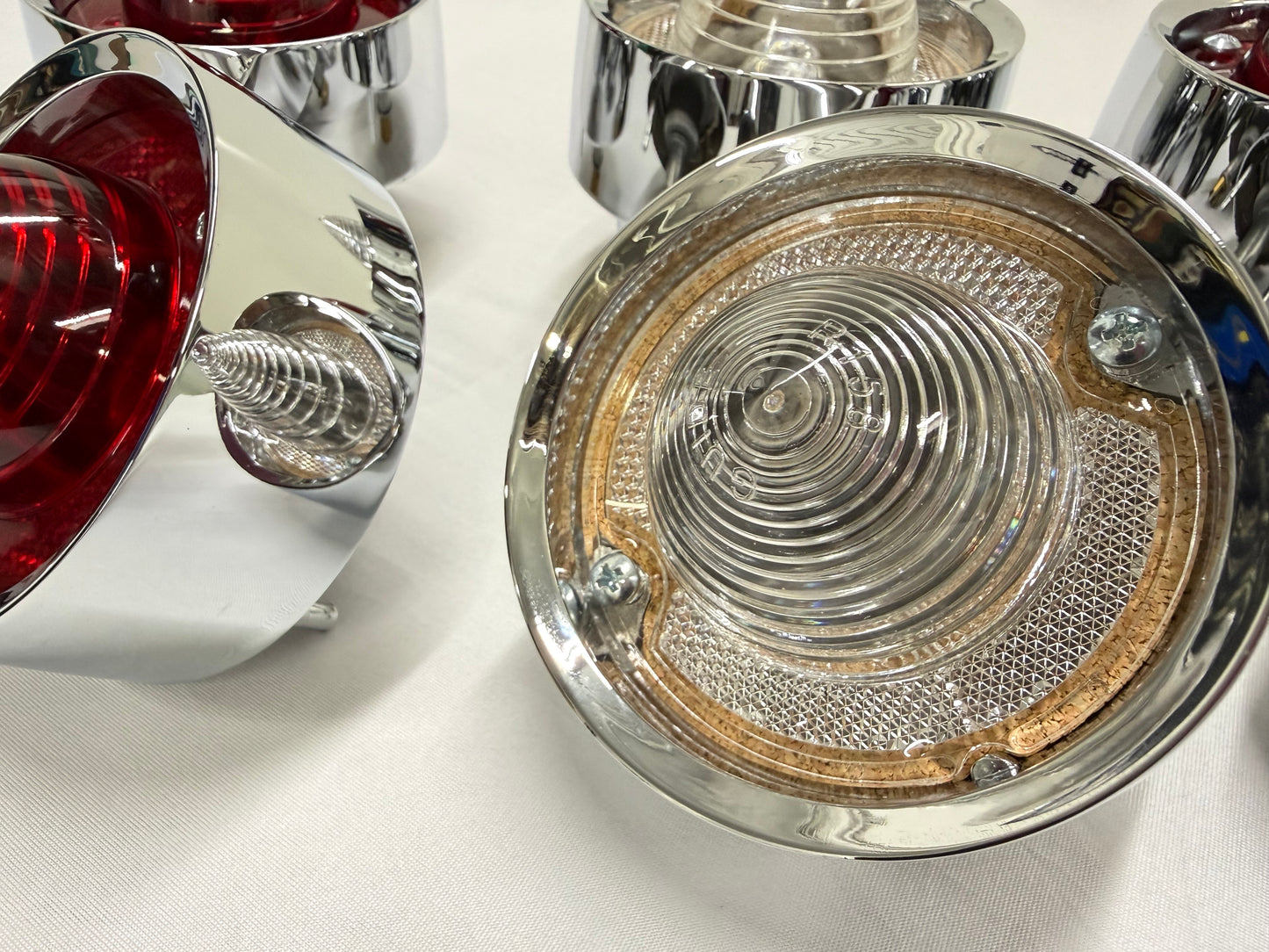 1958 CHEVY IMPALA TAIL LAMP ASSEMBLY COMPLETE PACKAGE SET (TAIL LIGHT KIT) / IMPORT CHROME [NEW]