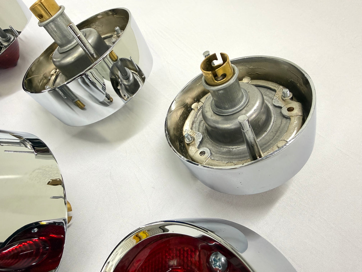 1958 CHEVY IMPALA TAIL LAMP ASSEMBLY COMPLETE PACKAGE SET (TAIL LIGHT KIT) / IMPORT CHROME [NEW]