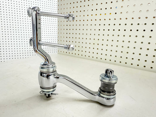 1955-57 GM CHEVY BEL AIR / FULL SIZE PREMIUM HEAVY DUTY IDLER ARM WITH UPGRADED BEARING CONVERSION / SHOW CHROME FINISH