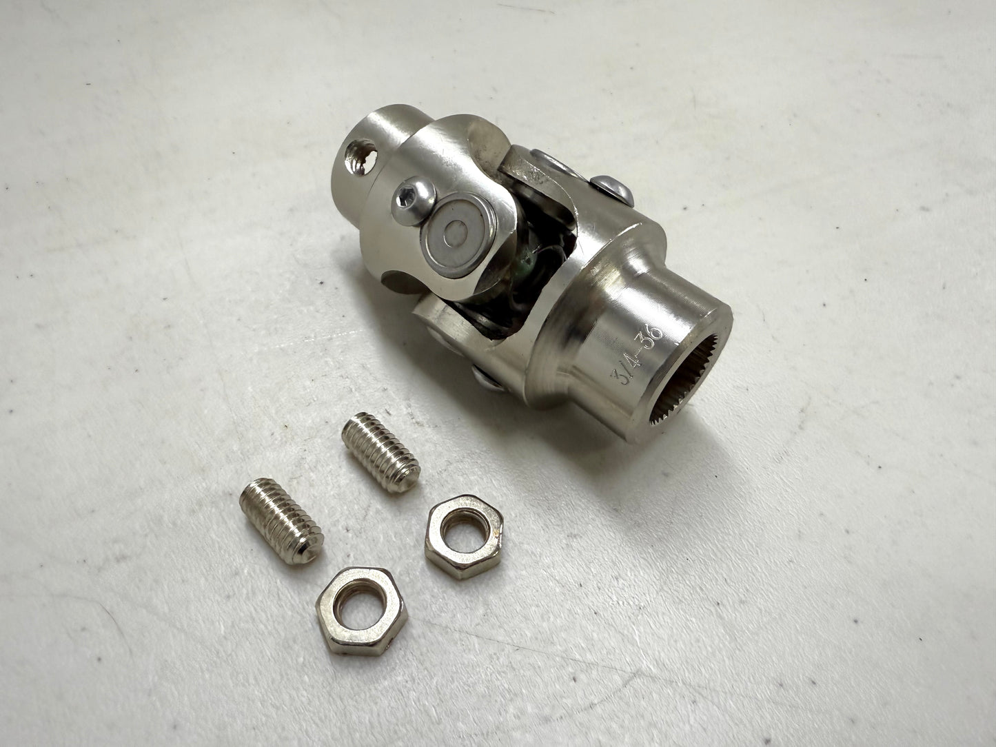 SET SCREW STYLE STEERING U-JOINT 3/4-36 SPLINE X 3/4-36 SPLINE