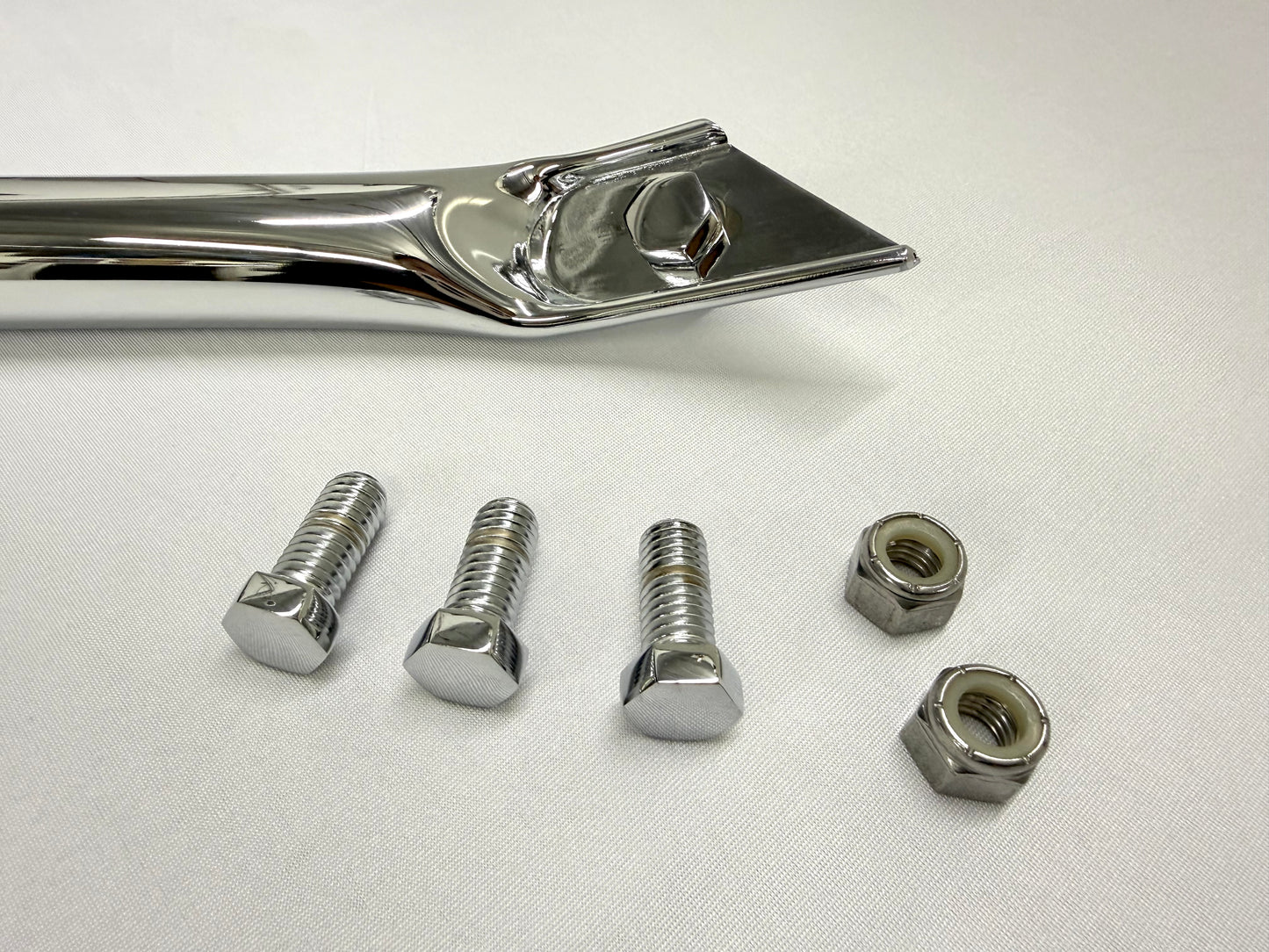 1961-64 CHEVY IMPALA BEL AIR BISCAYNE FRONT BUMPER TUBULAR BRACE HARDWARE SET / [SHOW CHROME FINISH] [NEW]