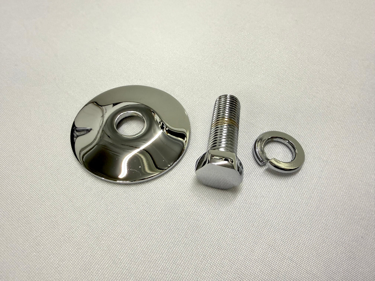 [CHROME FINISH] LOWER CONTROL ARM BUSHING CUP WASHERS & BOLT HARDWARE SET / 1955-1964 CHEVY GM IMPALA , FULL SIZE