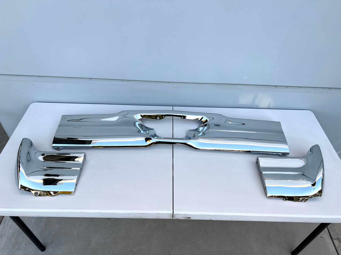 1967 CHEVY IMPALA / CAPRICE REAR BUMPER SET 3PC [ORIGINAL / OEM] [CHROME FINISH]