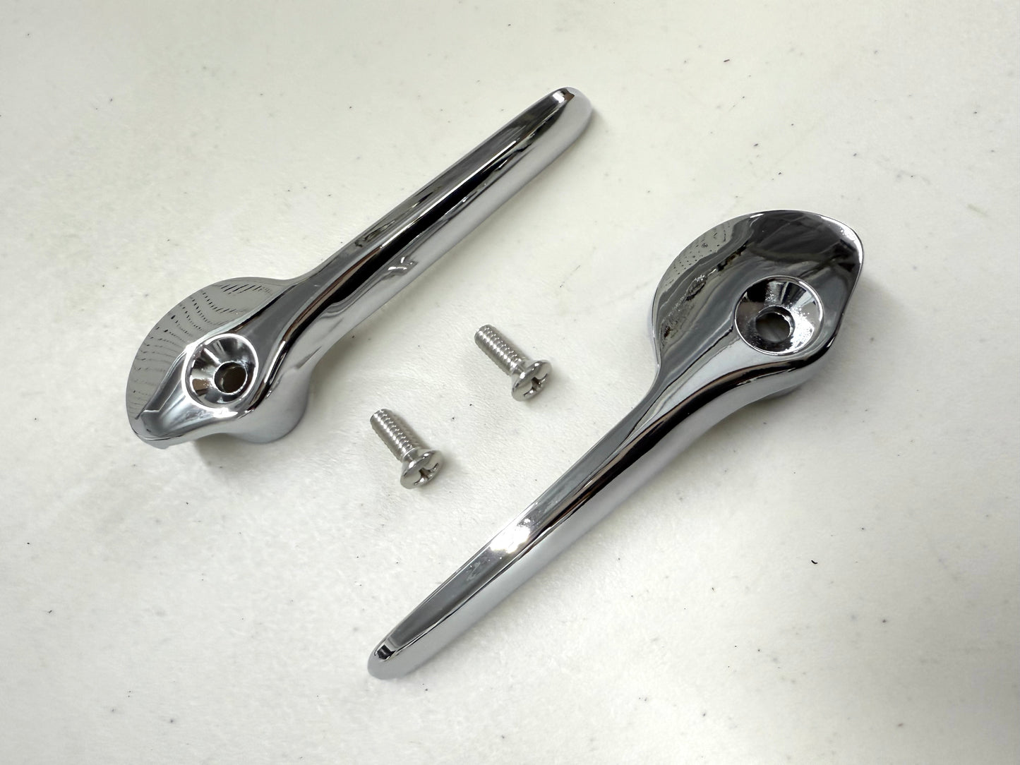 1958 1959 1960 CHEVY IMPALA PONTIAC CONVERTIBLE TOP HANDLES LEFT RIGHT PAIR [NEW] / ALSO FITS 1957-60 BUICK, OLDSMOBILE, CADILLAC