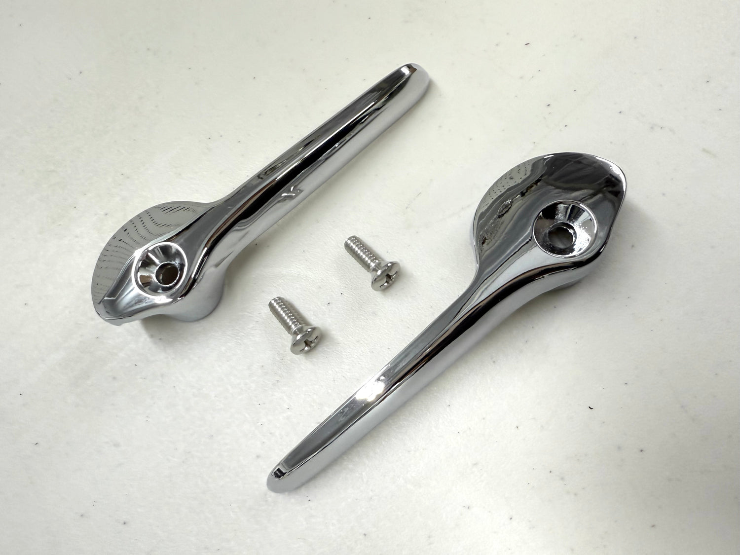 1958 1959 1960 CHEVY IMPALA PONTIAC CONVERTIBLE TOP HANDLES LEFT RIGHT PAIR [NEW] / ALSO FITS 1957-60 BUICK, OLDSMOBILE, CADILLAC