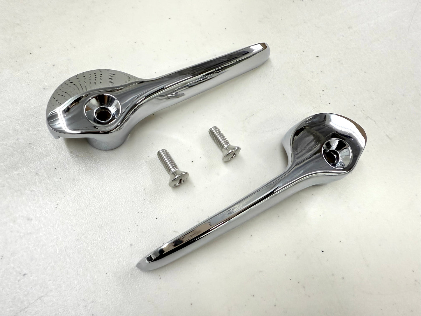 1958 1959 1960 CHEVY IMPALA PONTIAC CONVERTIBLE TOP HANDLES LEFT RIGHT PAIR [NEW] / ALSO FITS 1957-60 BUICK, OLDSMOBILE, CADILLAC