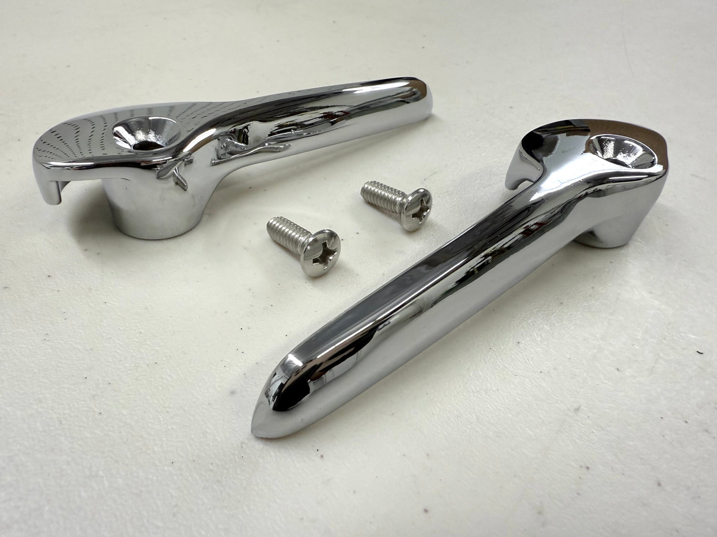 1958 1959 1960 CHEVY IMPALA PONTIAC CONVERTIBLE TOP HANDLES LEFT RIGHT PAIR [NEW] / ALSO FITS 1957-60 BUICK, OLDSMOBILE, CADILLAC