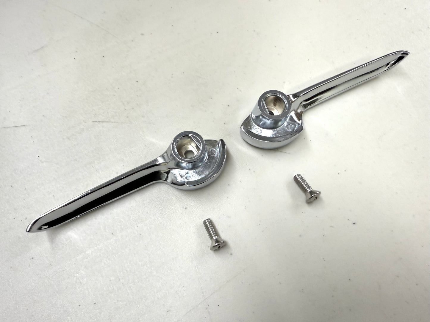 1958 1959 1960 CHEVY IMPALA PONTIAC CONVERTIBLE TOP HANDLES LEFT RIGHT PAIR [NEW] / ALSO FITS 1957-60 BUICK, OLDSMOBILE, CADILLAC