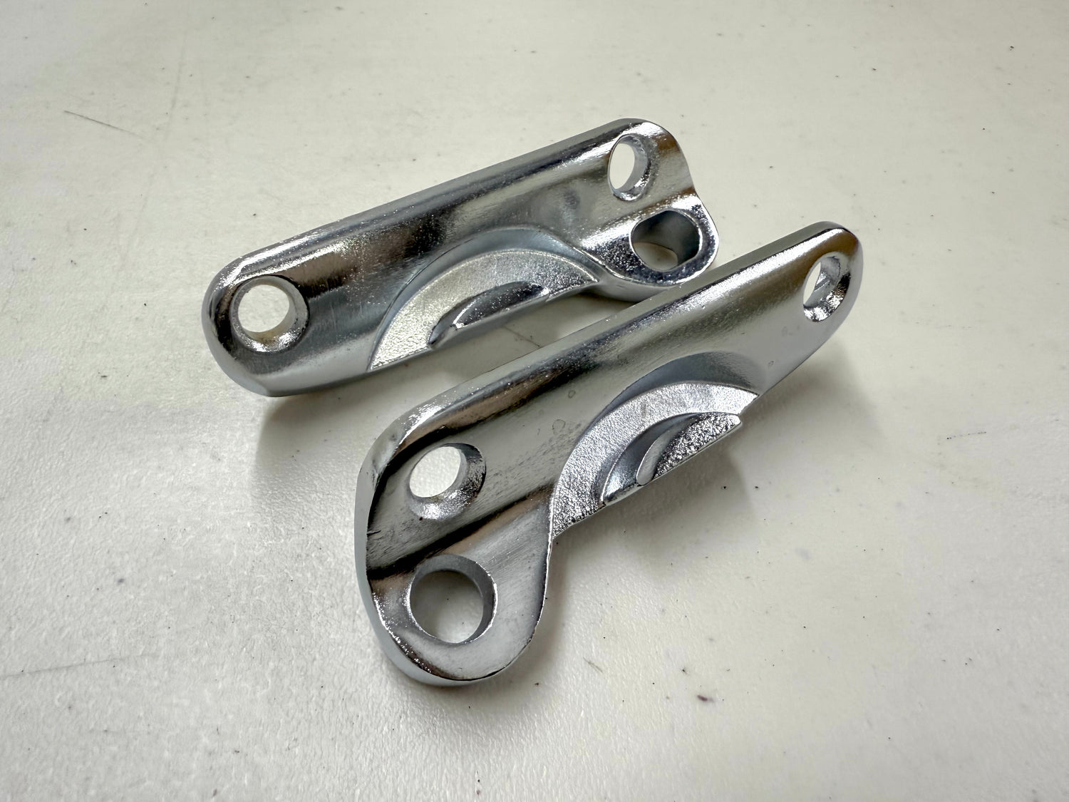 1958 1959 1960 CHEVY IMPALA PONTIAC CONVERTIBLE TOP STRIKERS LEFT RIGHT PAIR [NEW] / ALSO FITS 1957-60 BUICK, OLDSMOBILE, CADILLAC