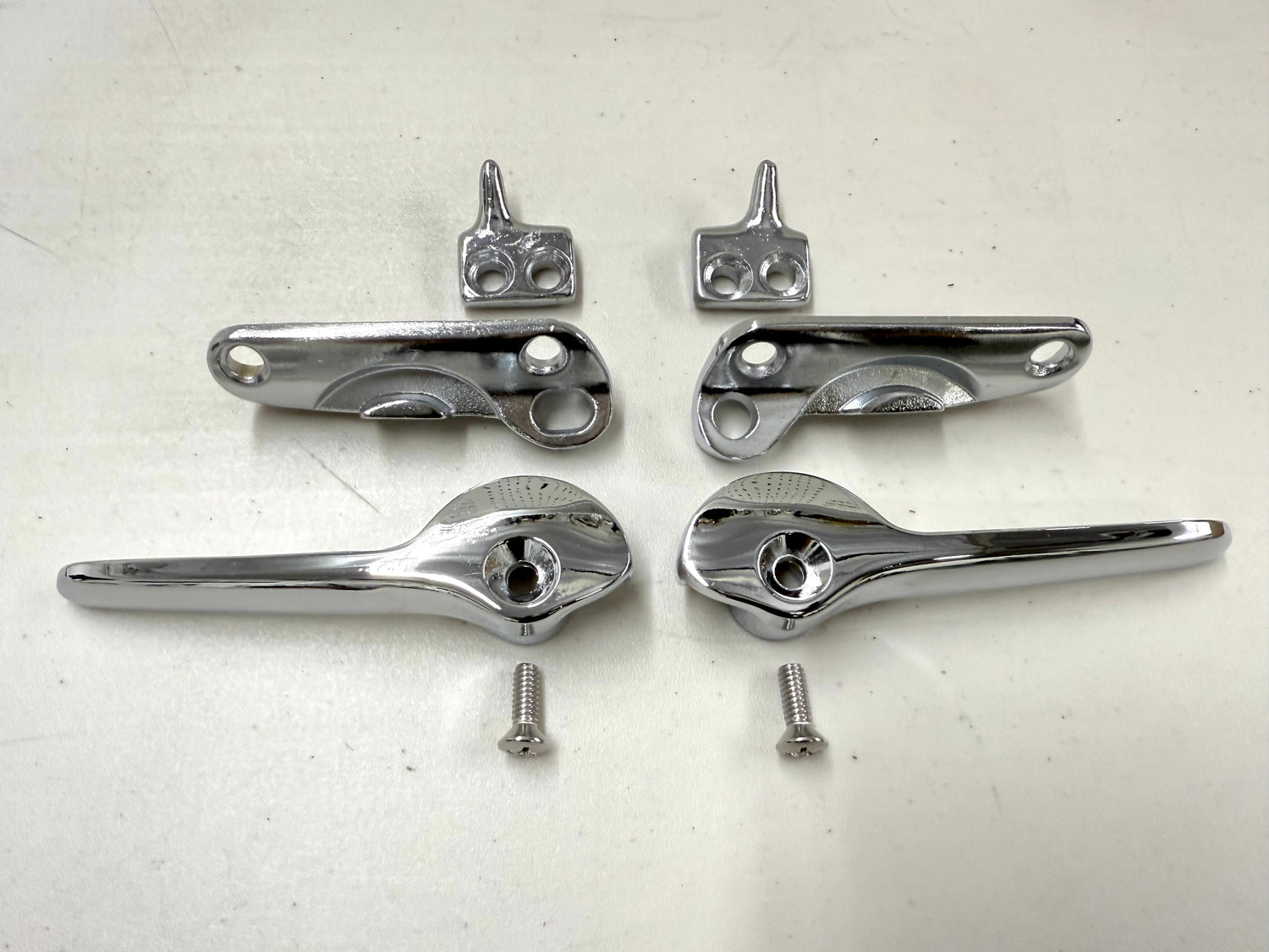 1958 1959 1960 CHEVY IMPALA PONTIAC CONVERTIBLE TOP HANDLES, STRIKERS, ALIGNMENT PEGS COMPLETE SET [NEW] / ALSO FITS 1957-60 BUICK, OLDSMOBILE, CADILLAC
