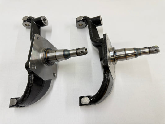 1955-1957 CHEVROLET CHEVY BEL AIR NOMAD 210 150 TRI FIVE DRUM BRAKE SPINDLES (PAIR) / RAW FINISH [NEW]