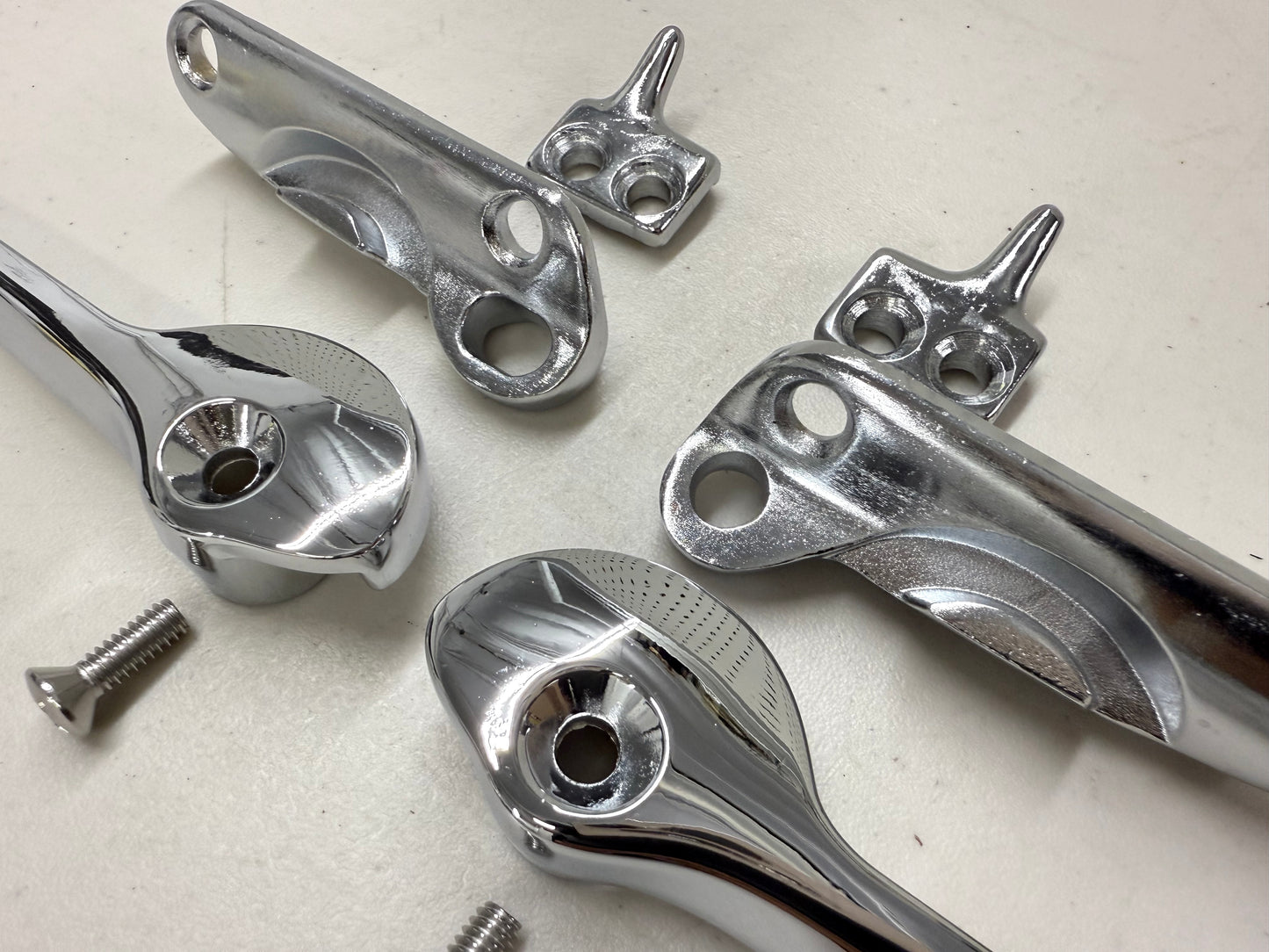 1958 1959 1960 CHEVY IMPALA PONTIAC CONVERTIBLE TOP HANDLES, STRIKERS, ALIGNMENT PEGS COMPLETE SET [NEW] / ALSO FITS 1957-60 BUICK, OLDSMOBILE, CADILLAC