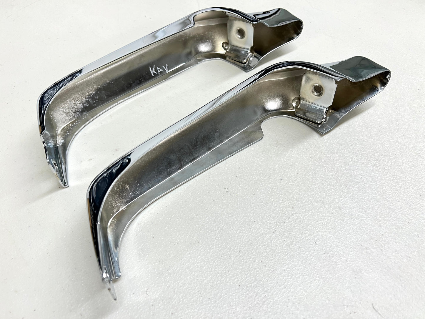 1964 CHEVY IMPALA / FULL SIZE FRONT BUMPER GUARDS 2PC / CHROME FINISH [ORIGINAL OEM RESTORED]