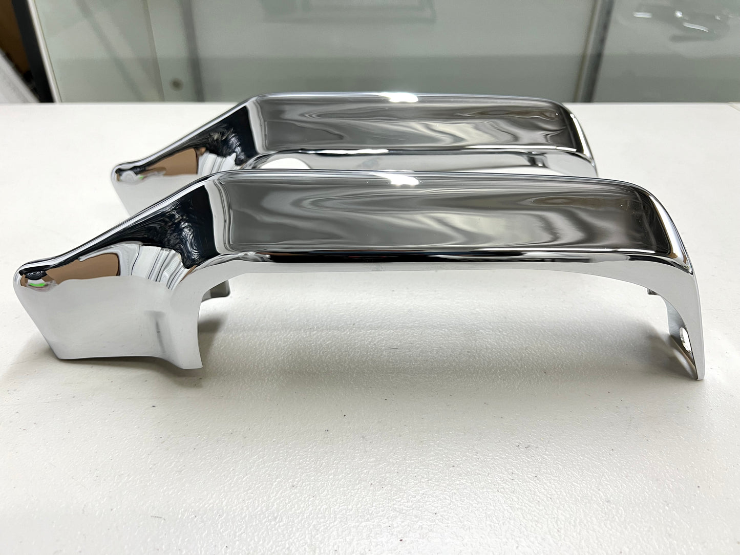 1964 CHEVY IMPALA / FULL SIZE FRONT BUMPER GUARDS 2PC / CHROME FINISH [ORIGINAL OEM RESTORED]