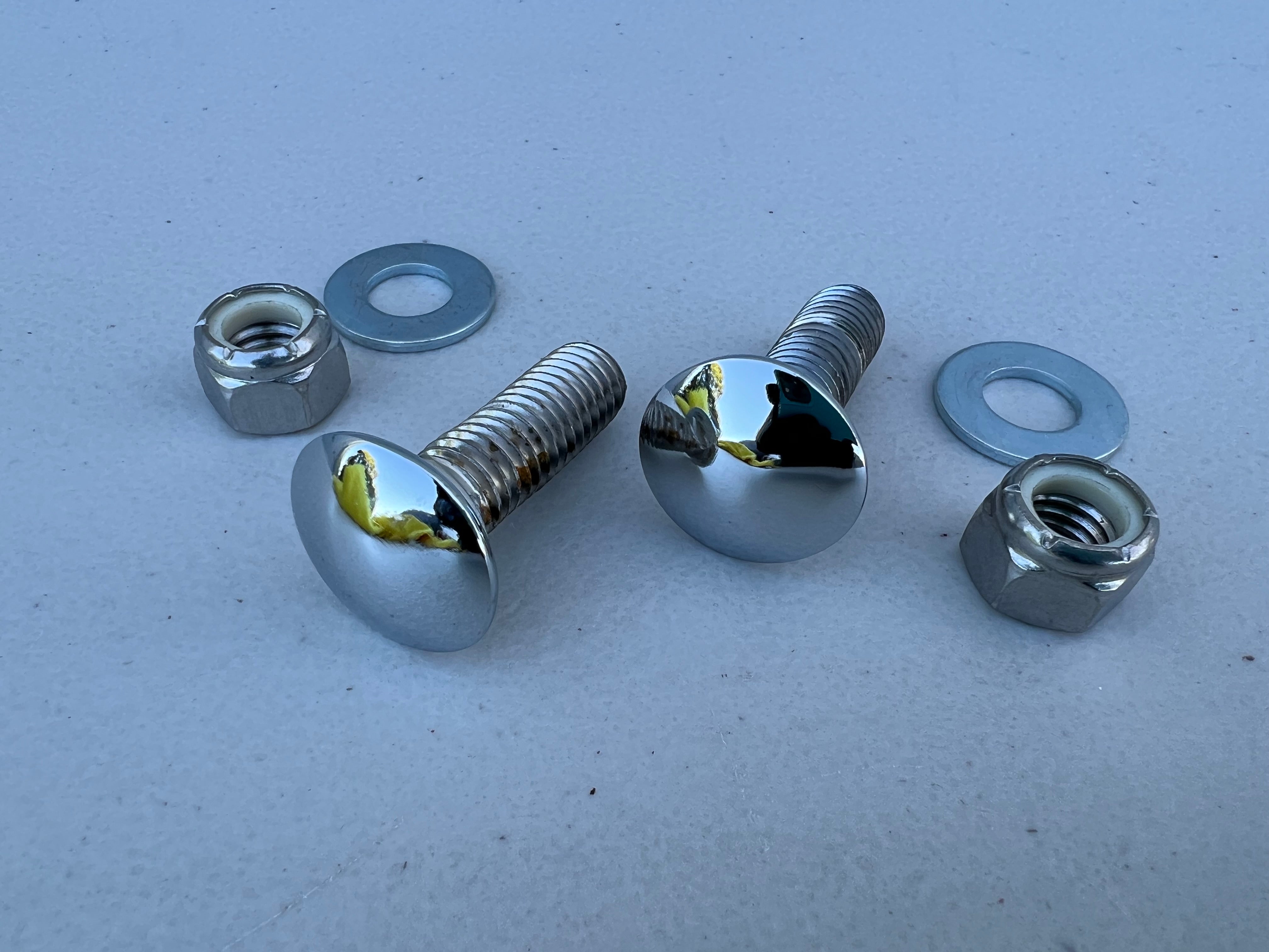 thumbnail image 2 of ECB Chrome 7/16-14 X 1 Rounded Head Bumper Bolt Set – Qty 8, Polished Steel 2 of 6