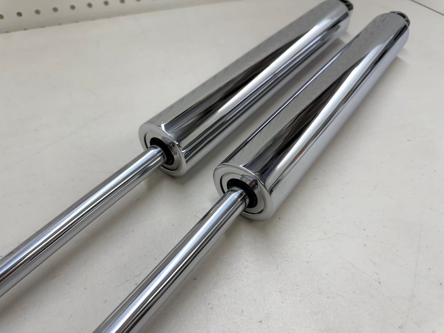 1958-1970 CHEVY IMPALA HEAVY DUTY EXTEND REAR SHOCK ABSORBERS PAIR / CHROME FINISH (EXTEND 26INCH)