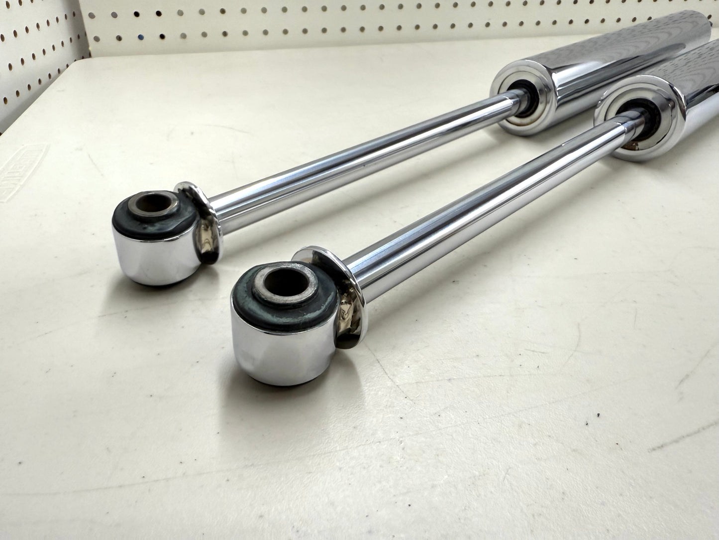 1958-1970 CHEVY IMPALA HEAVY DUTY EXTEND REAR SHOCK ABSORBERS PAIR / CHROME FINISH (EXTEND 26INCH)