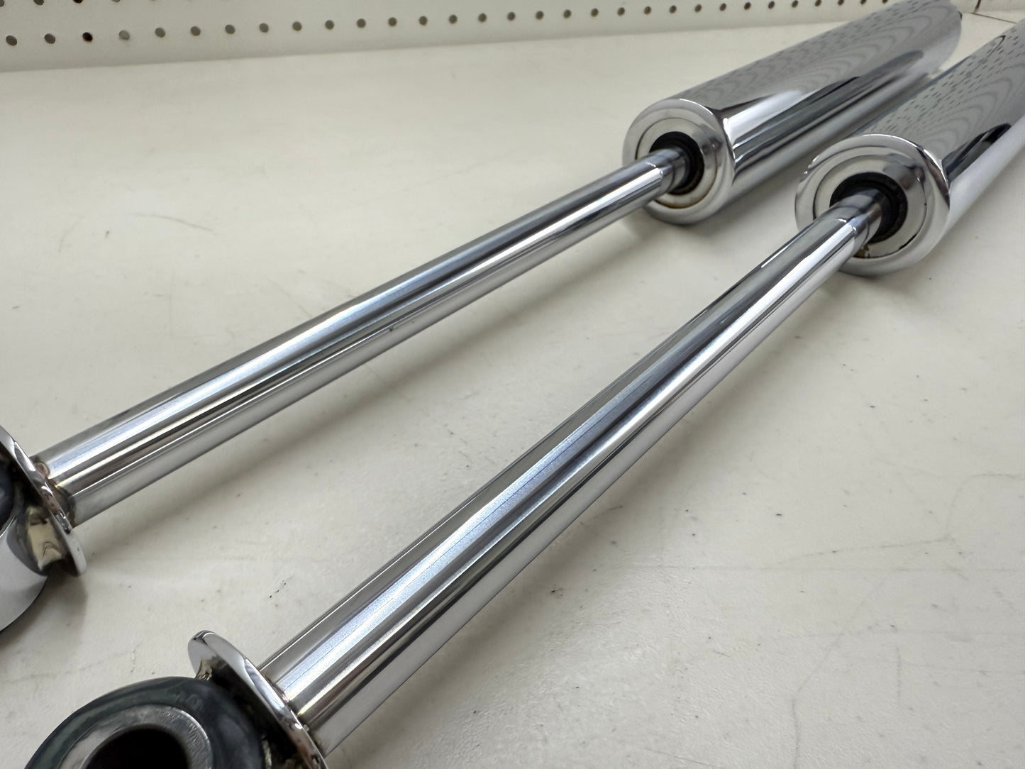 1958-1970 CHEVY IMPALA HEAVY DUTY EXTEND REAR SHOCK ABSORBERS PAIR / CHROME FINISH (EXTEND 26INCH)