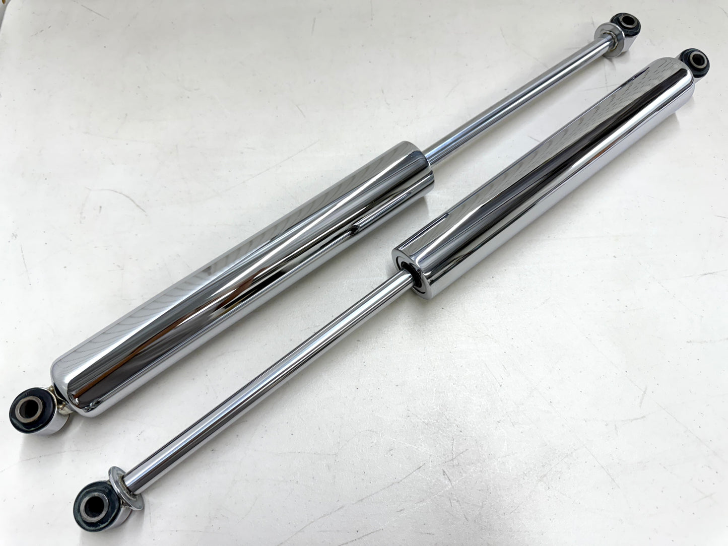 1958-1970 CHEVY IMPALA HEAVY DUTY EXTEND REAR SHOCK ABSORBERS PAIR / CHROME FINISH (EXTEND 26INCH)