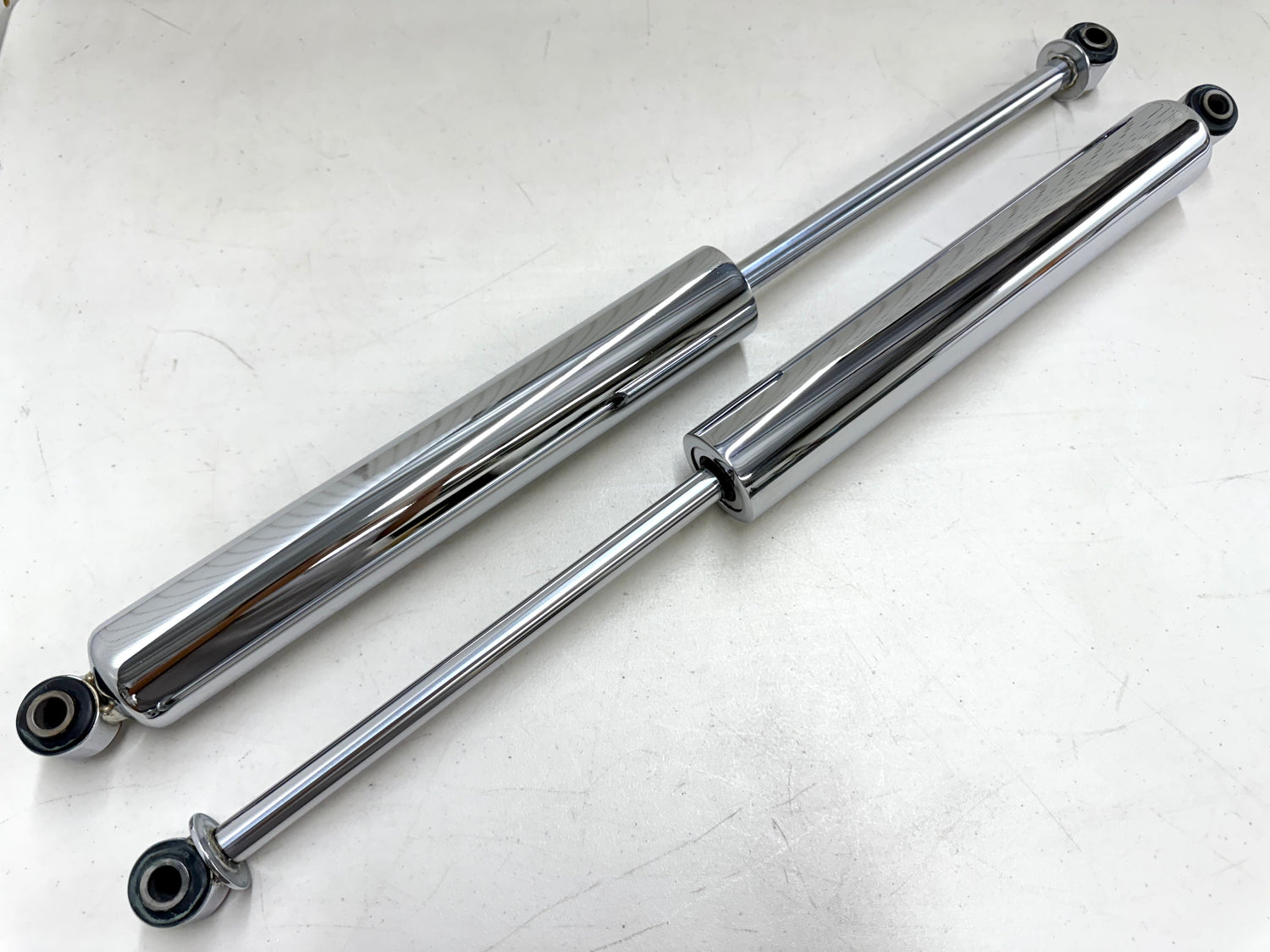 1958-1970 CHEVY IMPALA HEAVY DUTY EXTEND REAR SHOCK ABSORBERS PAIR / CHROME FINISH (EXTEND 26INCH)
