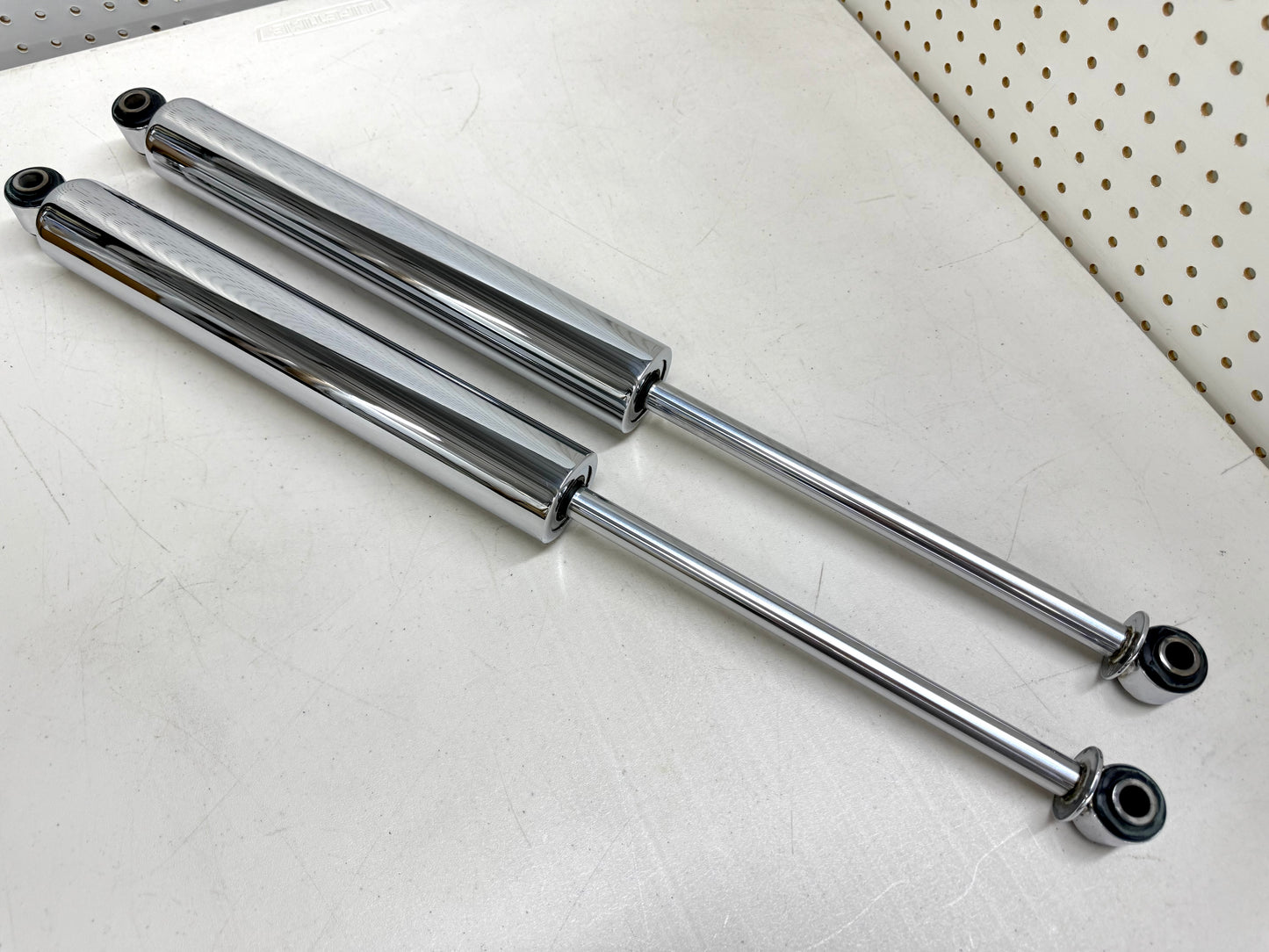 1958-1970 CHEVY IMPALA HEAVY DUTY EXTEND REAR SHOCK ABSORBERS PAIR / CHROME FINISH (EXTEND 26INCH)