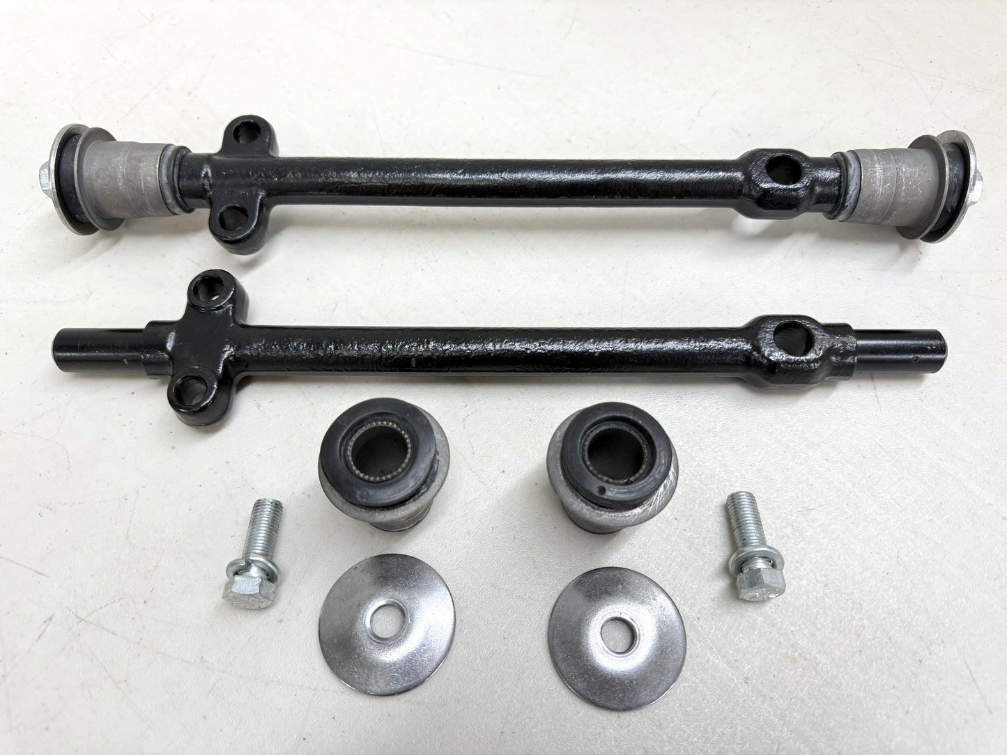 1958-1964 CHEVY CHEVROLET IMPALA , BEL AIR , BISCAYNE LOWER CONTROL A ARM SHAFTS COMPLETE SET WITH BUSHINGS 1PAIR [NEW]