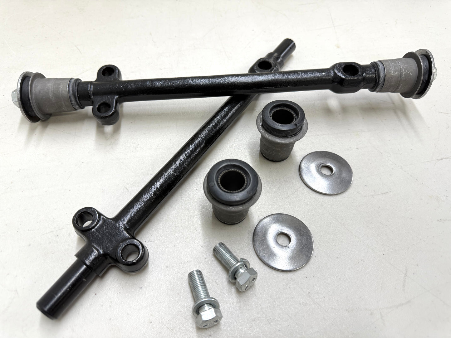 1958-1964 CHEVY CHEVROLET IMPALA , BEL AIR , BISCAYNE LOWER CONTROL A ARM SHAFTS COMPLETE SET WITH BUSHINGS 1PAIR [NEW]