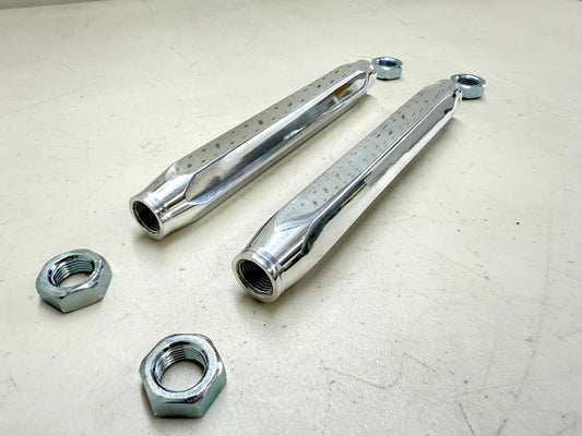 1958-64 GM FULL SIZE CHEVY IMPALA BELAIR BISCAYNE HIGH PERFORMANCE BILLET ALUMINUM TIE ROD END ADJUSTING SLEEVES 1PAIR / POLISHED FINISH