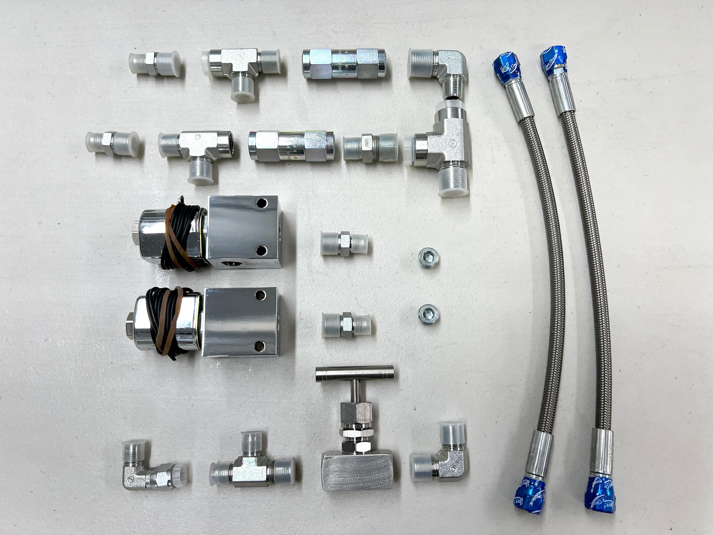 (- MKG SIGNATURE SERIES -) 2PUMP FITTING KIT / RAW [LOWRIDER HYDRAULIC PUMP]