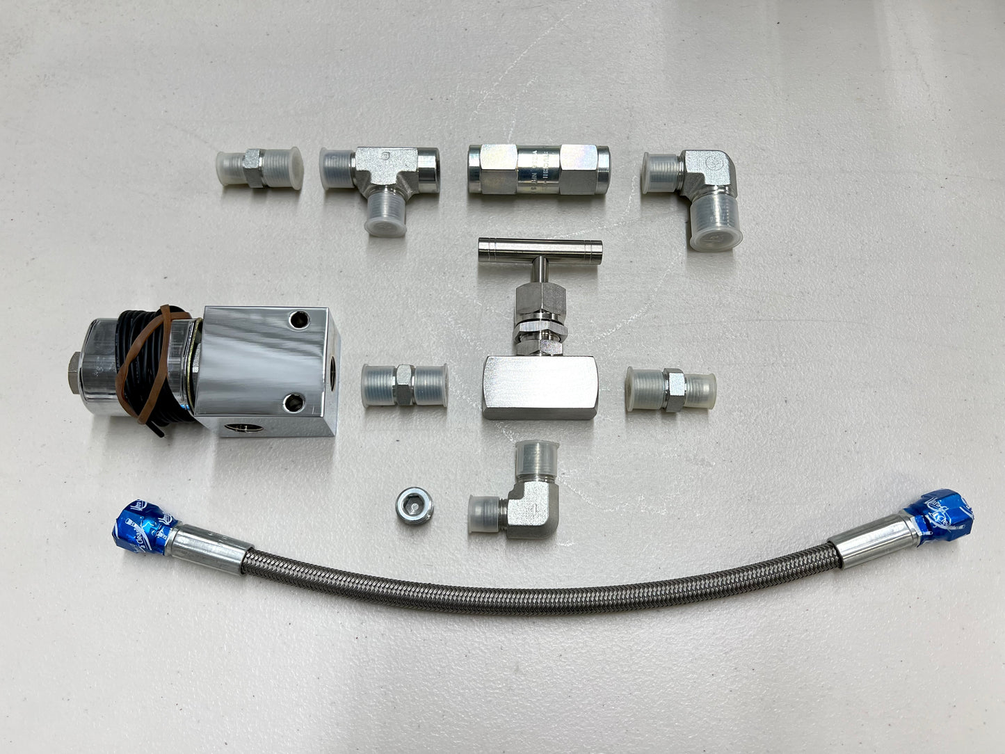 (- MKG SIGNATURE SERIES -) 2PUMP FITTING KIT / RAW [LOWRIDER HYDRAULIC PUMP]