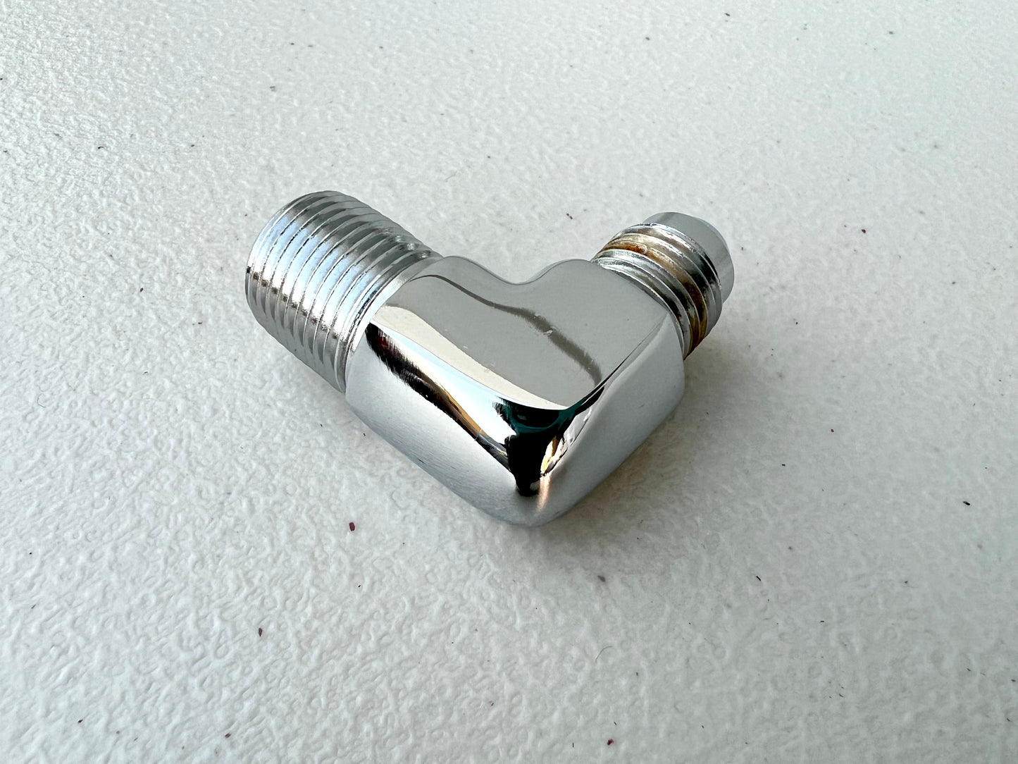 CHROME HYDRAULIC CYLINDER FITTING 1PC / 06MJ-06MP 90 DEGREE ELBOW 1PC [NEW][CHROME FINISH]