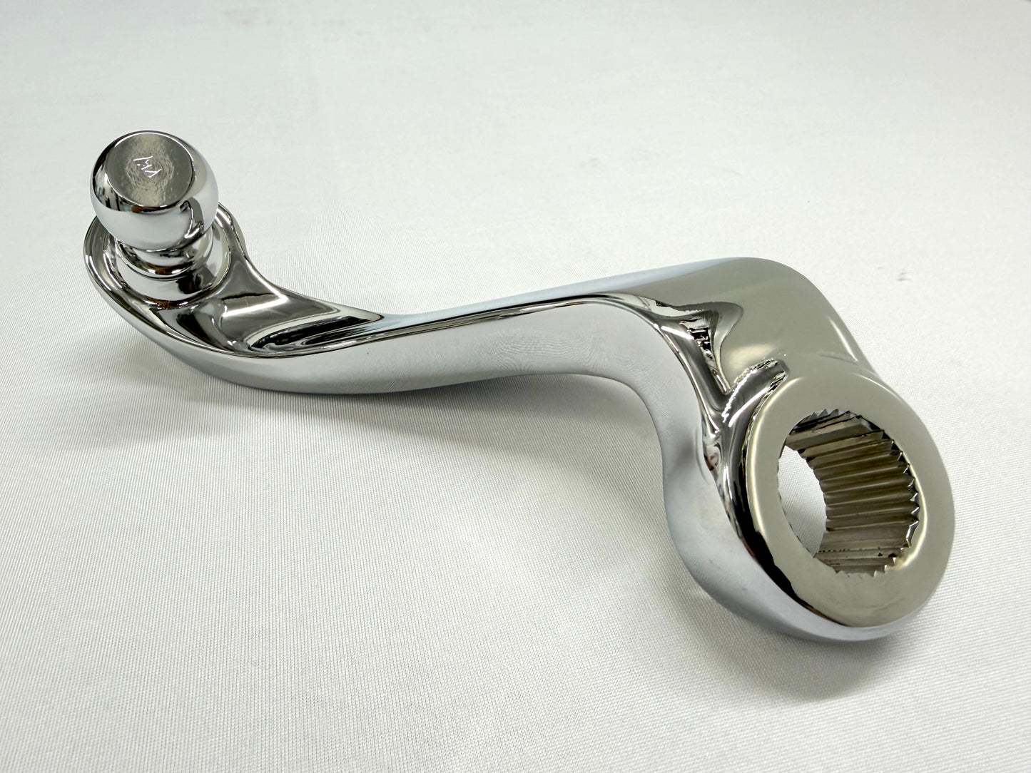 1955-57 GM CHEVY CHEVROLET BEL AIR NOMAD 210 150 TRI FIVE PITMAN ARM MANUAL STEERING / TRIPLE CHROME FINISH