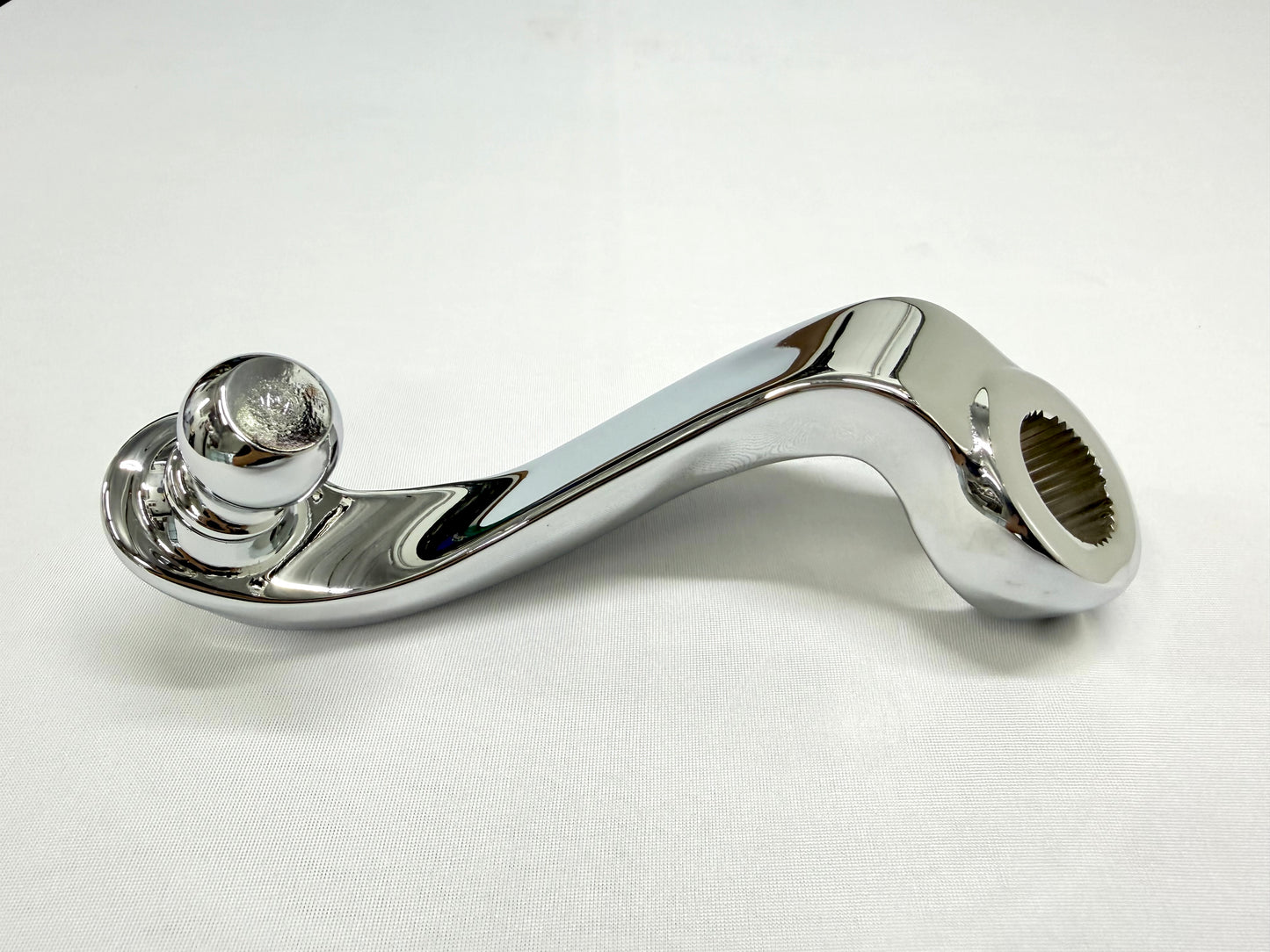 1955-57 GM CHEVY CHEVROLET BEL AIR NOMAD 210 150 TRI FIVE PITMAN ARM MANUAL STEERING / TRIPLE CHROME FINISH