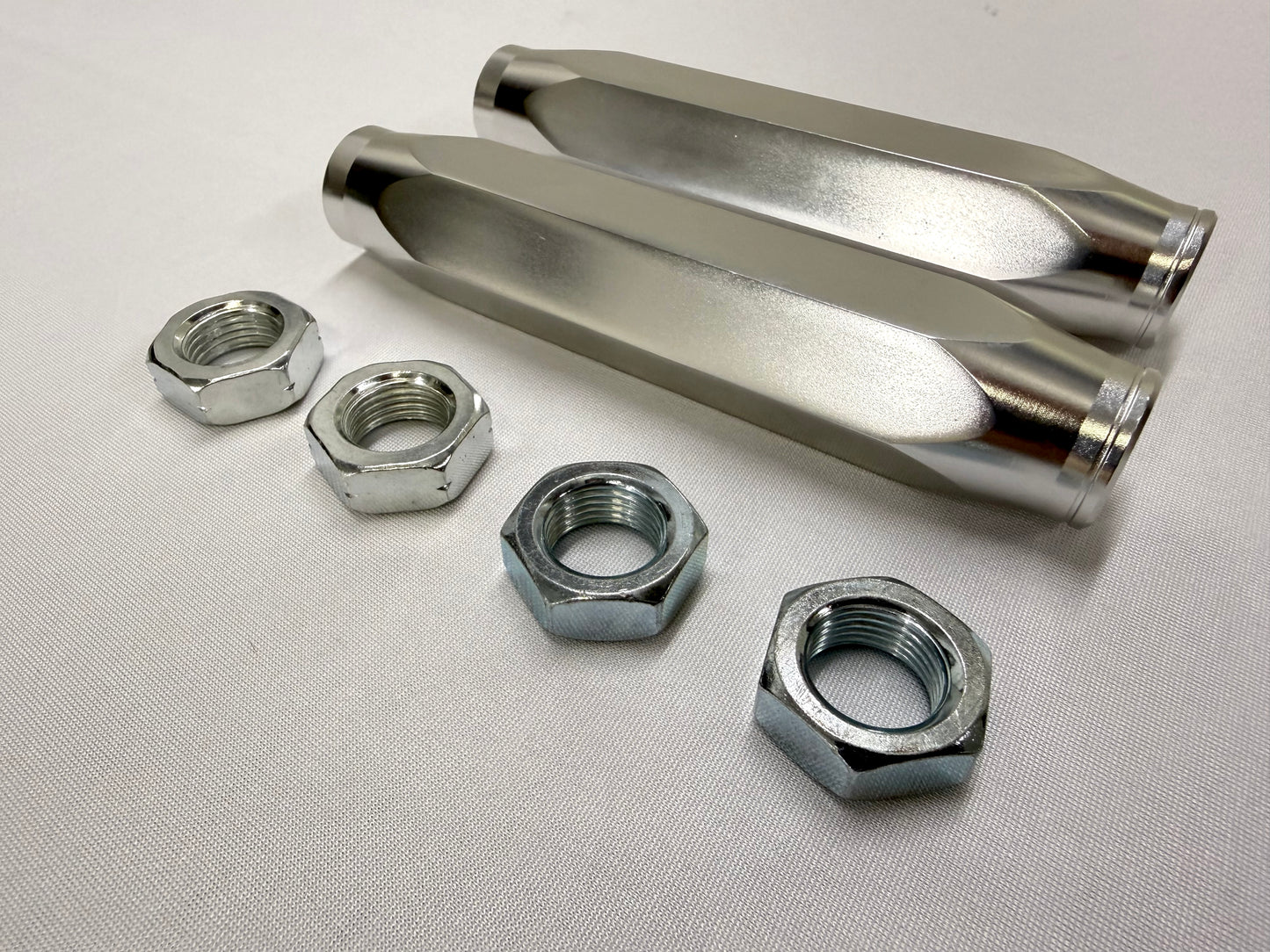 1965-70 GM CHEVROLET CHEVY IMPALA BEL AIR BISCAYNE / 1966-69 CAPRICE HIGH PERFORMANCE BILLET ALUMINUM TIE ROD END ADJUSTING SLEEVES 1PAIR / POLISHED FINISH