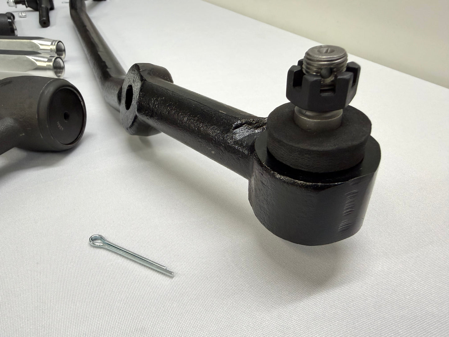 1965-66 GM CHEVY CHEVROLET IMPALA BEL AIR BISCAYNE COMPLETE STANDARD STEERING LINKAGE KIT with SILVER POLISHED SLEEVES