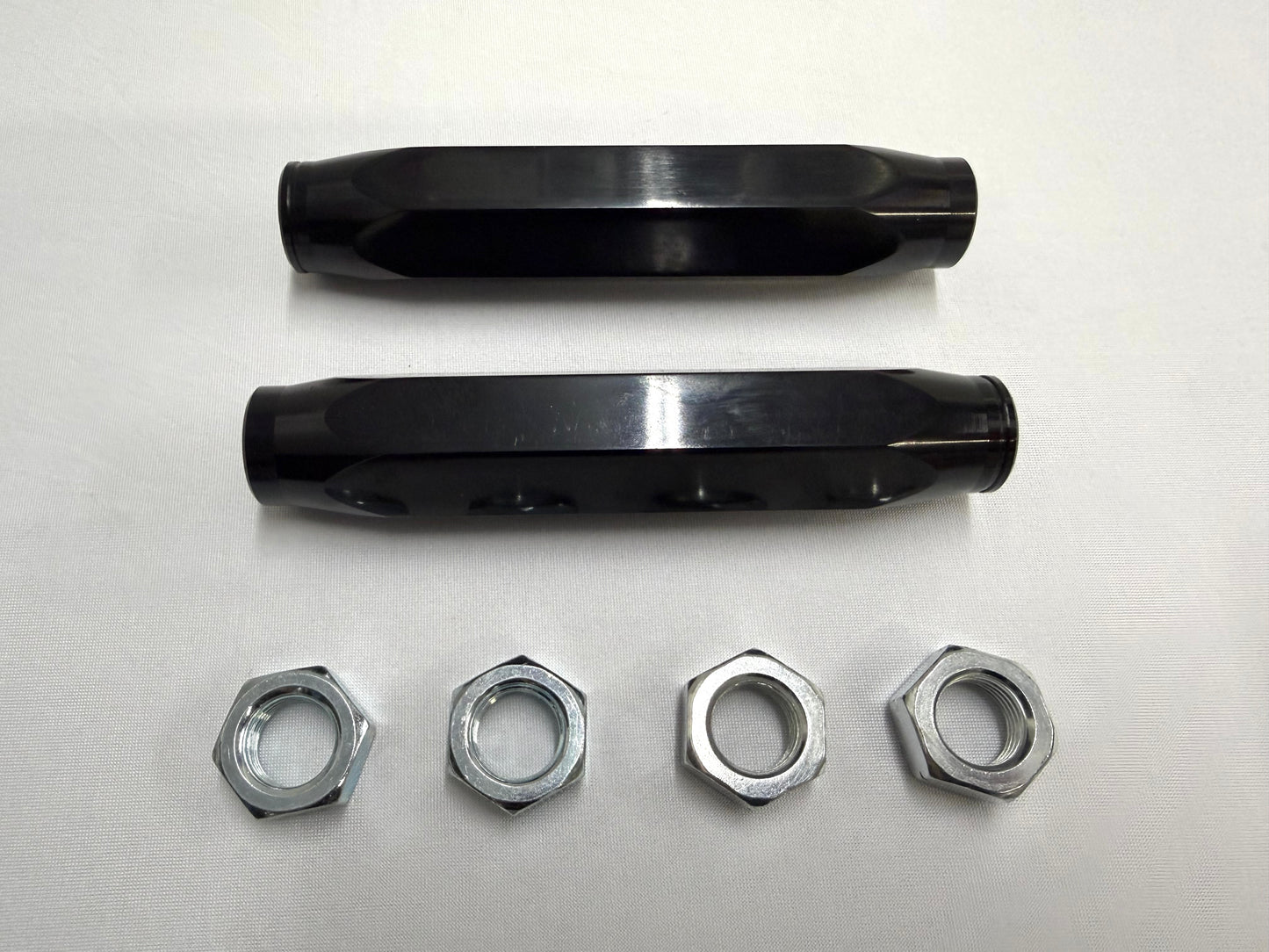 1965-70 GM CHEVROLET CHEVY IMPALA BEL AIR BISCAYNE / 1966-69 CAPRICE HIGH PERFORMANCE BILLET ALUMINUM TIE ROD END ADJUSTING SLEEVES 1PAIR / BLACK