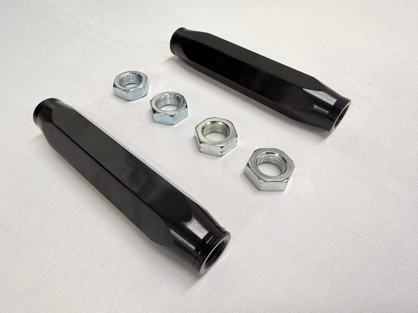 1965-70 GM CHEVROLET CHEVY IMPALA BEL AIR BISCAYNE / 1966-69 CAPRICE HIGH PERFORMANCE BILLET ALUMINUM TIE ROD END ADJUSTING SLEEVES 1PAIR / BLACK