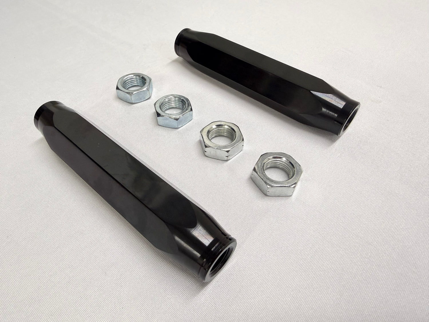 1965-70 GM CHEVROLET CHEVY IMPALA BEL AIR BISCAYNE / 1966-69 CAPRICE HIGH PERFORMANCE BILLET ALUMINUM TIE ROD END ADJUSTING SLEEVES 1PAIR / BLACK